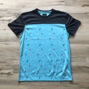 Burnside Baby Blue Ice Cream Short Sleeve Tees Casual Style